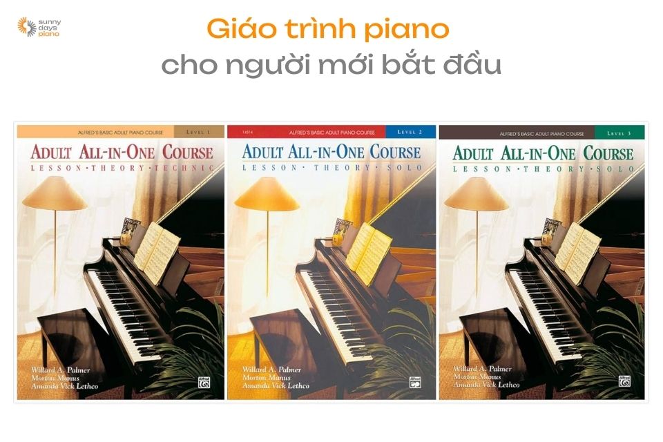 Alfred’s Basic Adult All-in-One là giáo trình piano cho người mới bắt đầu phù hợp với những bạn tự học piano