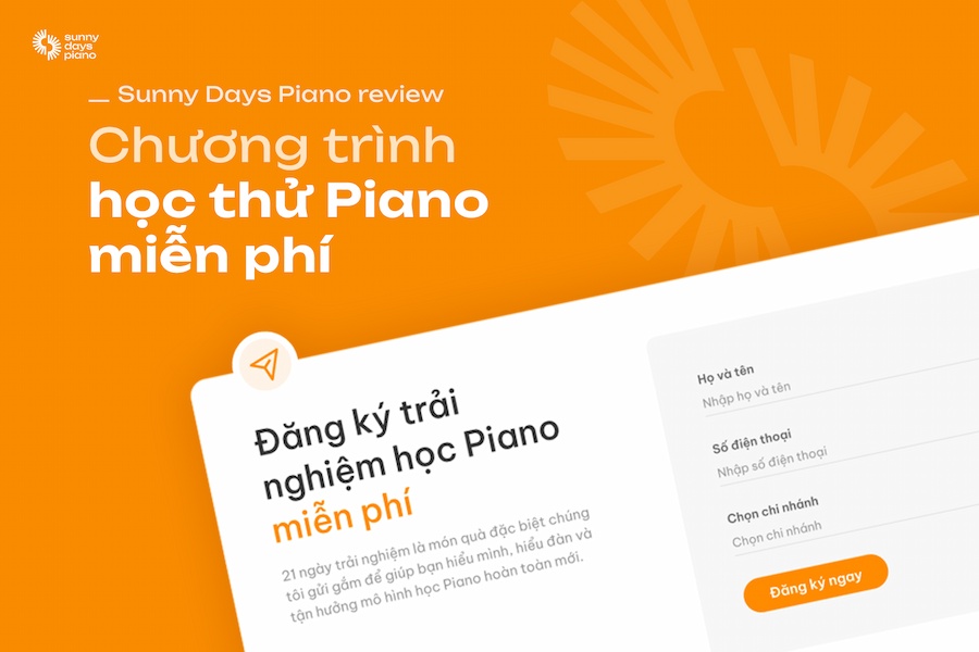 Sunny Days Piano Review chương trình học thử Piano miễn phí