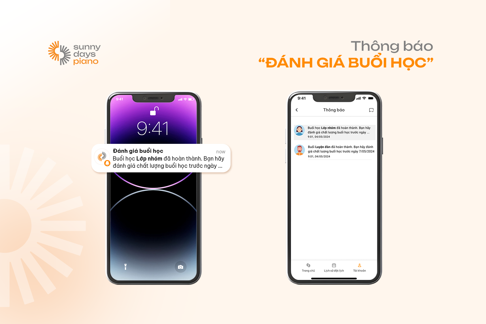 Thông báo sẽ được gửi ngay khi học viên kết thúc buổi học 