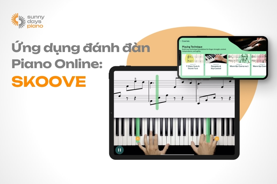 Ứng dụng đánh đàn piano online: Skoove