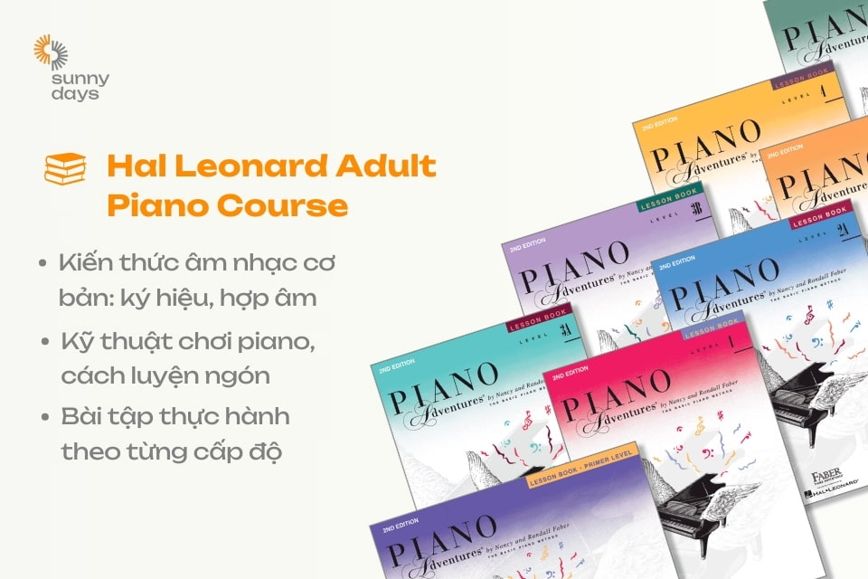 Ưu điểm của giáo trình Hal Leonard Adult Piano Course