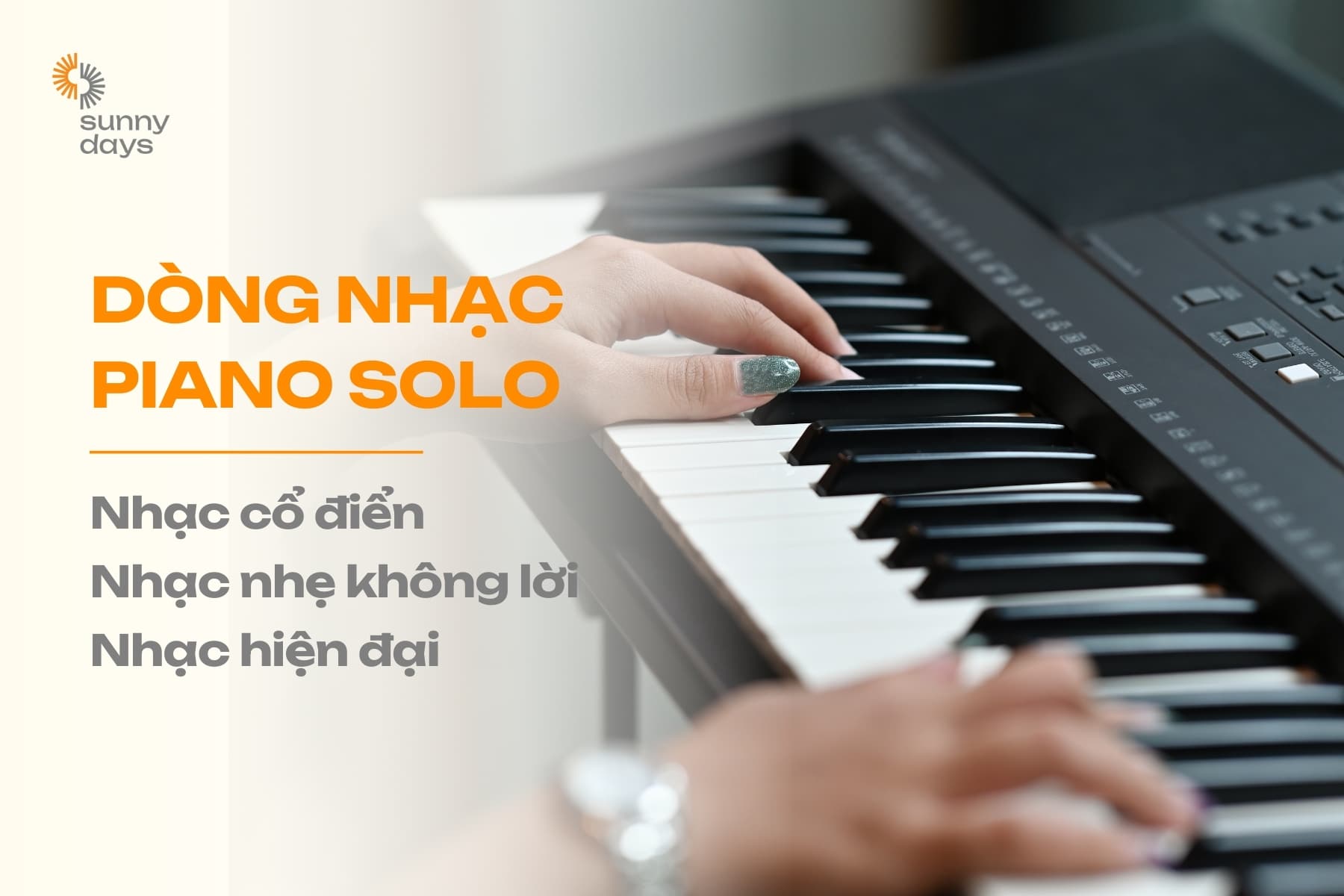 một số dòng nhạc của piano solo